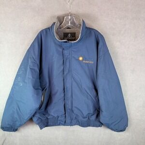 Vintage SPORTS‎ MASTER Mens Jacket 2XL Blue 80s USA Made Fleece Lined Polartec